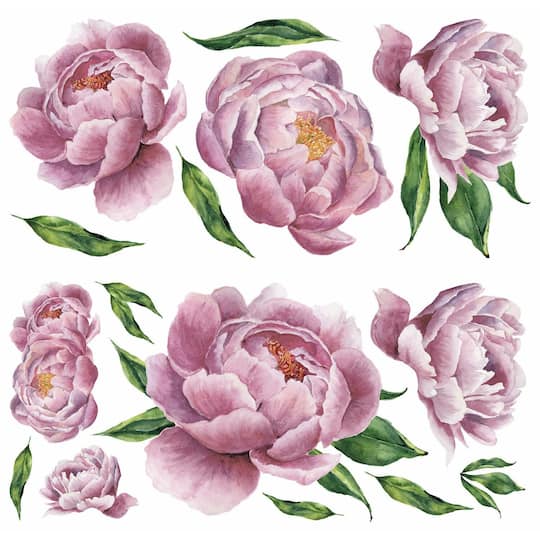 RoomMates Large Peony Peel &#x26; Stick Giant Wall Decals